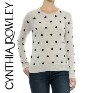 Cynthia Rowley Polka Dot Cashmere Sweater
